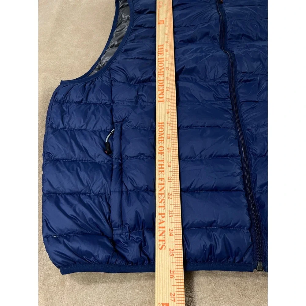 Hawke & Co Performance Duck Down Sport puffer vest‎ mens 2XL Blue  Packable EUC